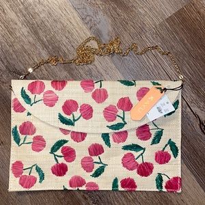 NWT KAYU cherry envelope purse